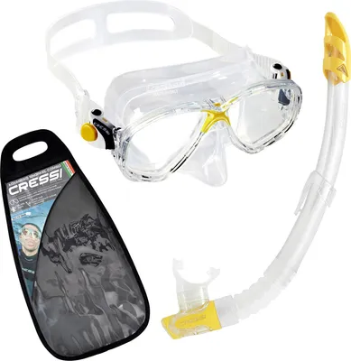 Cressi Schnorchel Set Marea VIP Erwachsene gelb