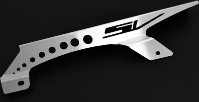 Image de Protège chaîne compatible avec Suzuki SV 1000 N BJ 2003-07 / SV 1000 S BJ 2004-07 Logo argent