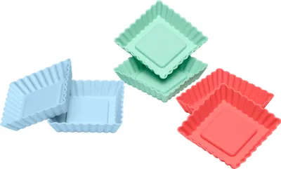 Image de LURCH 83015 6 LURCH Moules à tartelettes carrés silicone 83015