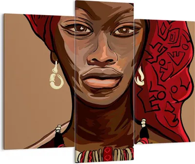 Produktbild von Bild auf Leinwand - Leinwandbild - eine frau afrika - 130x100cm - Wand Bild - Wanddeko - Leinwanddruck - Bilder - Kunstdruck - Wanddekoration - Leinwand bilder - Wandkunst - CB130x100-4120