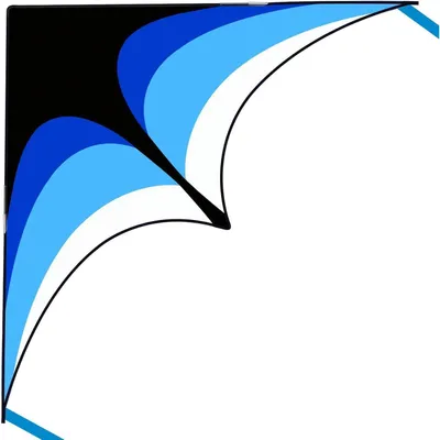 Immagine prodotto di Aquiloni Delta per bambini e adulti, colore blu, dimensioni 60x30 pollici, corda da 300 piedi
