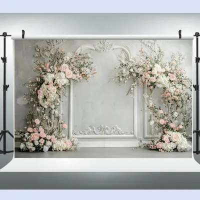 Produktbild von Fotohintergrund 2.7x1.8 m, Blumenwand, Polyester, für Feier