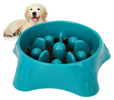 Produktbild von Hundenapf, Antischlingnapf für Hunde, Zubehör für Hunde, Verlangsamte Fütterung, Blau (24 cm)