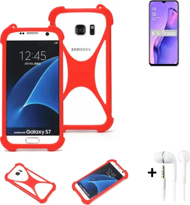 Produktbild von Handy-hülle + Kopfhörer kompatibel mit Oppo A31 Schutz-hülle Bumper Silikon Schutz Hülle Cover Case Silikoncase Silikonbumper TPU Softcase