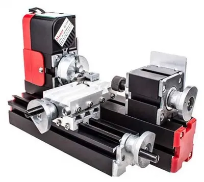 Zdjęcie produktu dla Mini tokarka – pozioma tokarka stołowa – 12 V DC, 24 W – 20 000 obr./min – do drewna, tworzyw sztucznych i miękkich metali – wtyczka zgodna z normami UE – kolor różowy