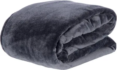 Produktbild von Happyment Fleece Plaid Deluxe – Fleece Decke Schwarz 150x200 cm – Für Sofa, Bett oder Wohnzimmer – Überwurf – Weiche Wohnzimmerdecke
