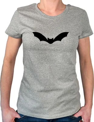 Produktbild von Huuraa Damen T-Shirt Fledermaus Silhouette M Sport Grey Bio Baumwolle Fairtrade Damenshirt Geschenkidee