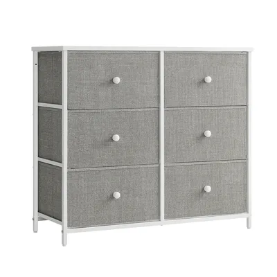 Produktbild von SONGMICS Kommode, Schrank, 6 Stoffschubladen, Metallgestell, Grau