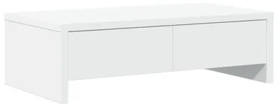 Obrázok produktu pre vidaXL Stojan na monitor so zásuvkami biely 50x27x15 cm Materiál na báze dreva