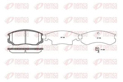 Produktbild von REMSA Bremsbeläge Satz Vorne Bremsklötze für DAIHATSU TERIOS (J2) 0357.22
