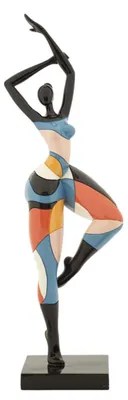 Image de Sculpture Donnina Dance Rubic B en résine multicolore