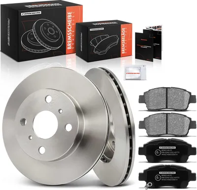 Produktbild von Frankberg 2x Bremsscheiben 4x Bremsbeläge Vorderachse für Toyota Yaris NCP1 NLP1 SCP1 P1 1.0L 1.4L 1.3L 1999-2005