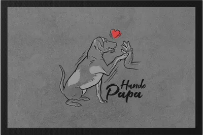 Produktbild von Hundepapa Fußmatte Mit Hund Motiv Für Hundebesitzer Hundeliebhaber
