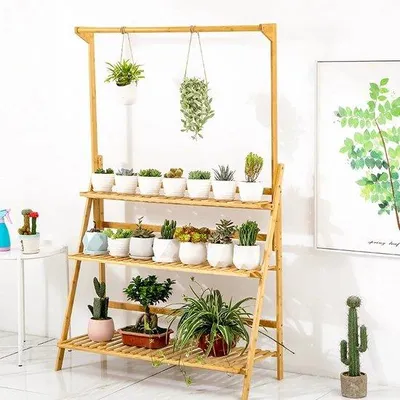 Produktbild von Bambus-Schubladenständer - 3 Fachregale - für Lagerung und Aufbewahrung - 100x40x96cm
