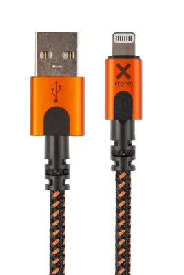 Produktbild von Xtorm Xtreme USB to Lightning cable (1.5m), 1,5 m, Lightning, USB A, Männlich, Männlich, Schwarz, Orange