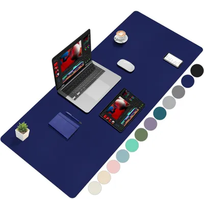 Immagine prodotto di Sottopad blu scuro per scrivania, dimensioni 120 x 60 cm
