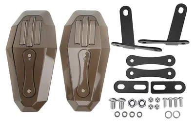 Image de Lot de 2 protège-mains universels en polycarbonate pour moto - Accessoire de moto - Teinte fumée