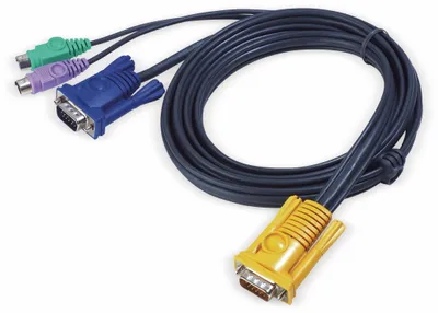Immagine prodotto di ATEN 2L-5202P - Cavo tastiera/video/mouse (KVM) - da 15 pin SPHD (M) a PS/2, HD-15 (VGA) (M) - 1,8 m - per KVM