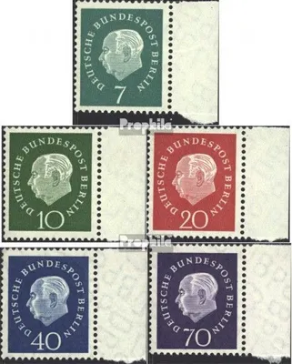 Produktbild von Briefmarken Berlin (West) 1959 Mi 182SR-186SR Seitenrandstücke (kompl.Ausg.) postfrisch Heuss