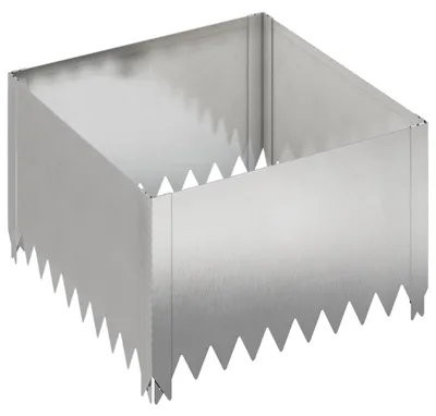 Image de Bordure de pelouse 60 x 60 x 35 cm, acier argenté
