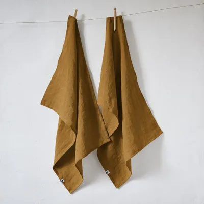 Produktbild von 2 Geschirrtücher 50 x 70 cm SOLINE Karamell
