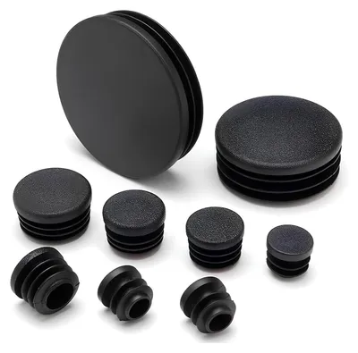 Lamellenstop rund Ø 25 mm, 4 Stück, Kunststoff, schwarz