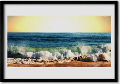 Produktbild von Bild 100x70 MDF-Rahmen Wandkunst Ocean Beach Landschaft