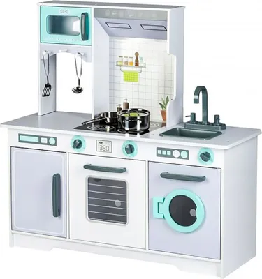 Obrázok produktu pre Veľká drevená detská kuchynka s doplnkami ECOTOYS