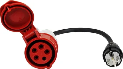 Produktbild von Adapter Premium SCHUKO - 16A CEE 5-pin | 1 faza | 16A | 3,6kW | 0,5m