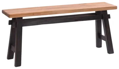 Immagine prodotto di PANCHINA "EST" | mogano, 118x53x27,5 cm (LxAxP) | panca in legno | colore: 04 nero-naturale