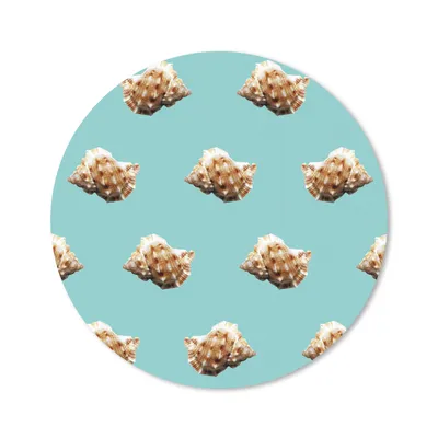 Produktbild von MuchoWow® Mauspad Mousepad Muscheln - Muster - Grün 50x50 cm - Mousepads - Maus Mat - Pad - Mausunterlage - Vinyl