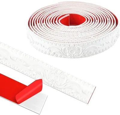 Produktbild von PVC-Lamellenleiste - Dekorative und wasserdichte - 3/5/6 m - Weiß/Silber/Gold