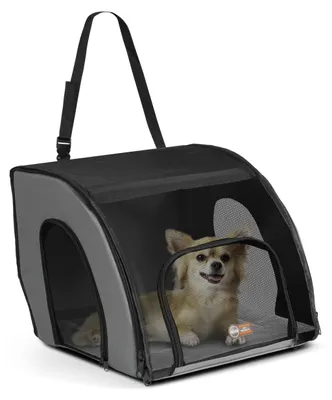 Zdjęcie produktu dla Transporter dla psa - Składany - Mały - Szary - 17 x 16 x 15 cali