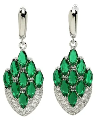 Image de AVANT-GARDE PARIS Boucles d'oreilles pendantes en plumes de paon, collection Diva