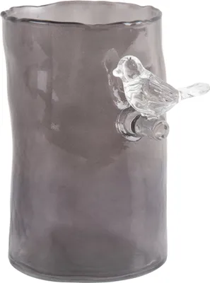 Produktbild von Present Time – Vase Bird On Branch Small – Dunkelgrau