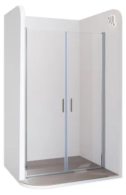 Produktbild von i-flair Duschtür 97-100 cm - Höhe: 190 cm, aus durchsichtigem 6 mm Sicherheitsglas