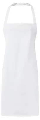 Immagine prodotto di Premier Workwear PR165 | Grembiule pettorina essenziale - 67 x 78 cm - Lavabile fino a 60 °C - Colore: Bianco - Dimensioni: 67 x 78 cm