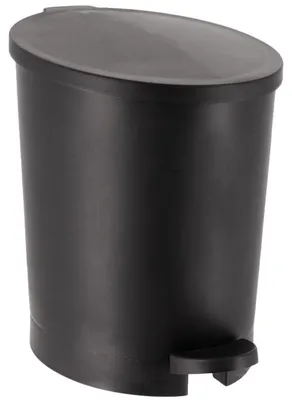 Obrázok produktu pre Plastový pedálový koš s vekom 4 l – matná čierna – Tendance
