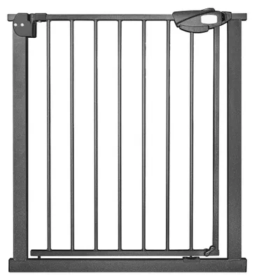 Produktbild von NAIZY Absperrgitter 75‑85 cm Druckmontage ohne Bohren 180° Zweiwegeöffnung Sicherheitsgitter für Welpe Haustier Tür Treppe Schwarz