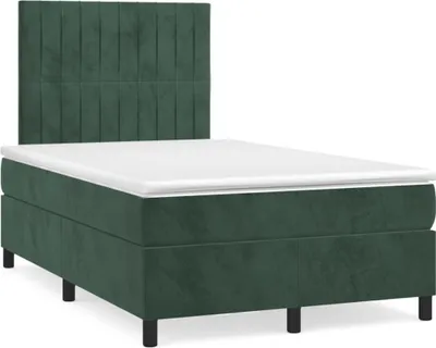 Productafbeelding van vidaXL Boxspringbed met matras, donkergroen, 120x200 cm, fluweel