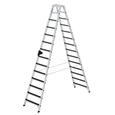 Produktbild von MUNK Stehleiter beidseitig begehbar mit clip-step R13 2x14 Stufen