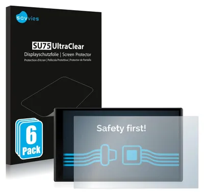 Produktbild von 6x Für Garmin DriveSmart 65 / 61 Schutzfolie Savvies Displayschutz Display Schutz Folie Klar Transparent