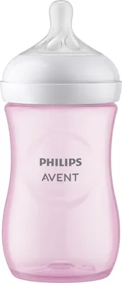 Productafbeelding van Avent Zuigfles Natural 3.0 Roze (1 stuk)