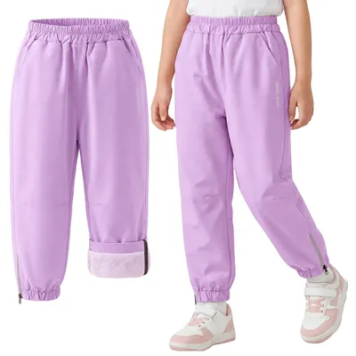 Image de Pantalon de pluie pour enfant - Léger avec doublure en mesh - Rose