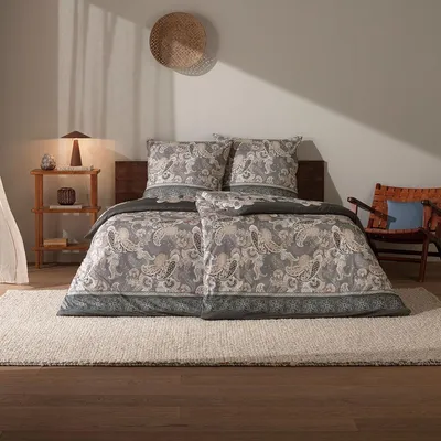 Produktbild von Estella Mako Interlock Jersey Bettwäsche Hera anthrazit 135x200 cm + 80x80 cm