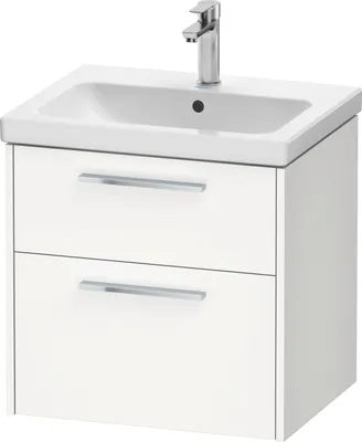 Image de Duravit D-Code Meuble sous-lavabo, 1 tiroir, 584x460mm, découpe siphon, avec poignée, DC4670010180000