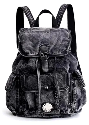 Produktbild von Trendiger Denim Rucksack für Damen mit großer Kapazität
