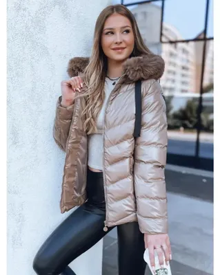 Imagen del producto de Dstreet. Chaqueta de invierno para mujer, modelo Mirial, color beige oscuro, talla L