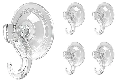 Zuignaphaken 5er-Set, wiederverwendbar, bis 5 kg, transparent