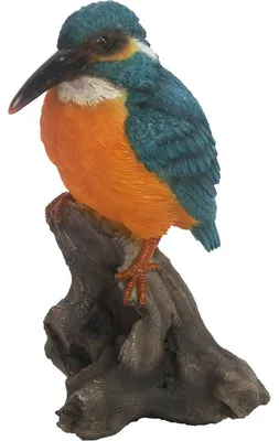 Produktbild von Naturgetreue Tierstatue Eisvogel - 14 cm - Polystone